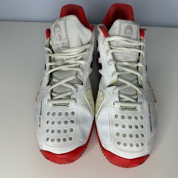 Adidas Barricade Novak Pro Tennis Court Shoes (White/Navy/Red) size Mens 11.5 US - Picture 5 of 10
